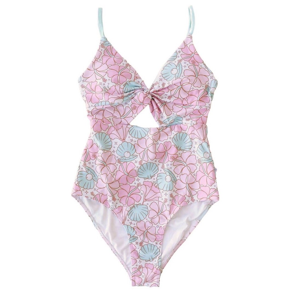 Caden Lane Pink and Blue One Piece Swimwear